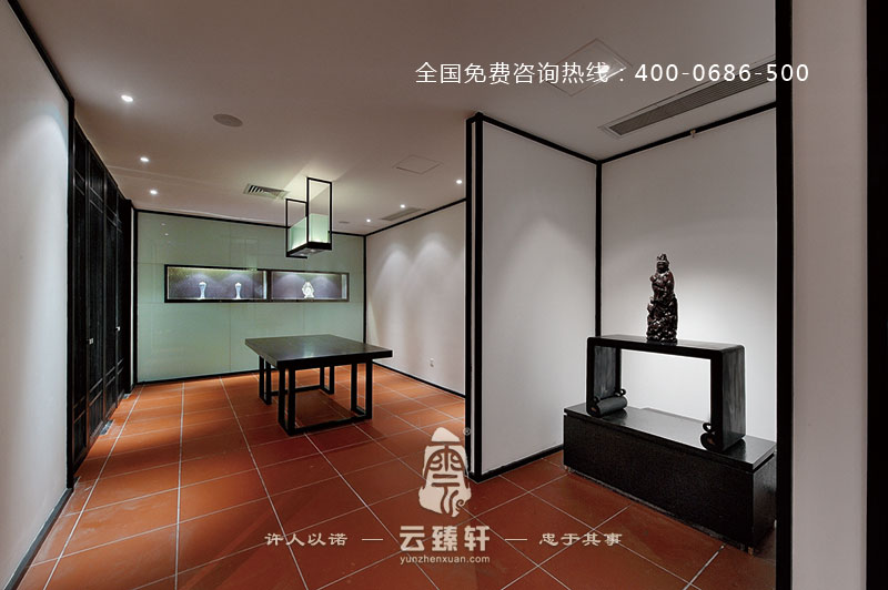 茶藝的一個(gè)裝飾品展示區(qū)域裝修效果圖