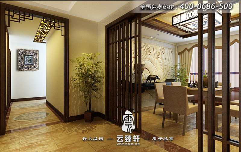 中式精品住宅過(guò)道