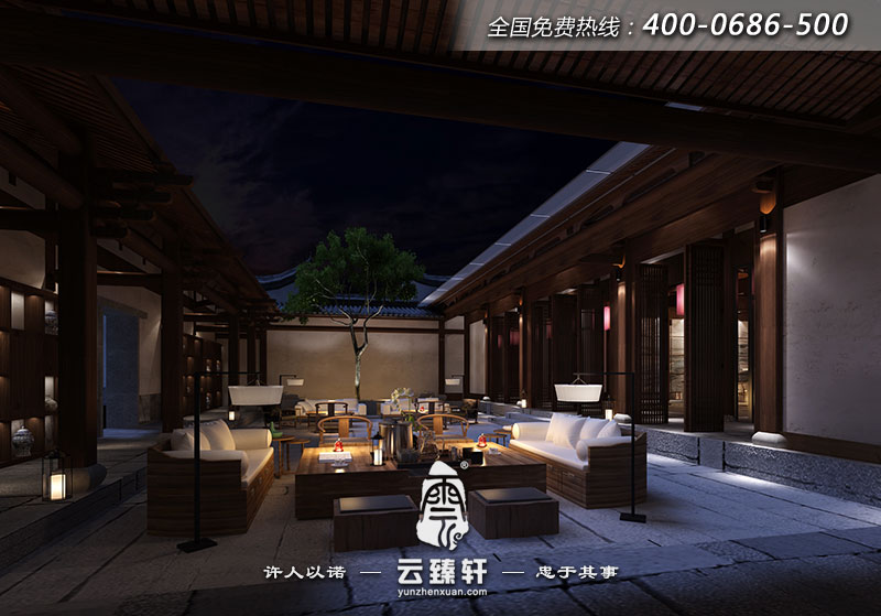 客棧的中庭設(shè)計圖片